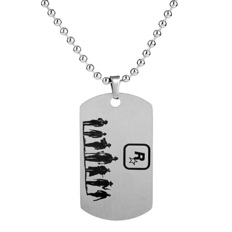 Red Dead Redemption Tag Necklace