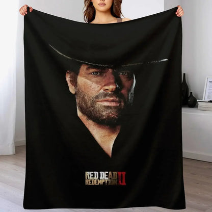 Arthur Morgan Throw Blanket Shaggy Cute Plaid Winter beds Blankets