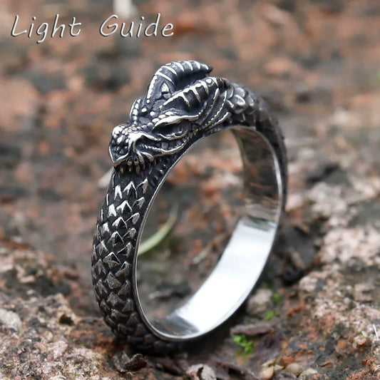 2022 NEW 316L Stainless steel nose viking men ring Dragon Animal Pagan Odin Amulet scandinavian fashion jewelry free shipping