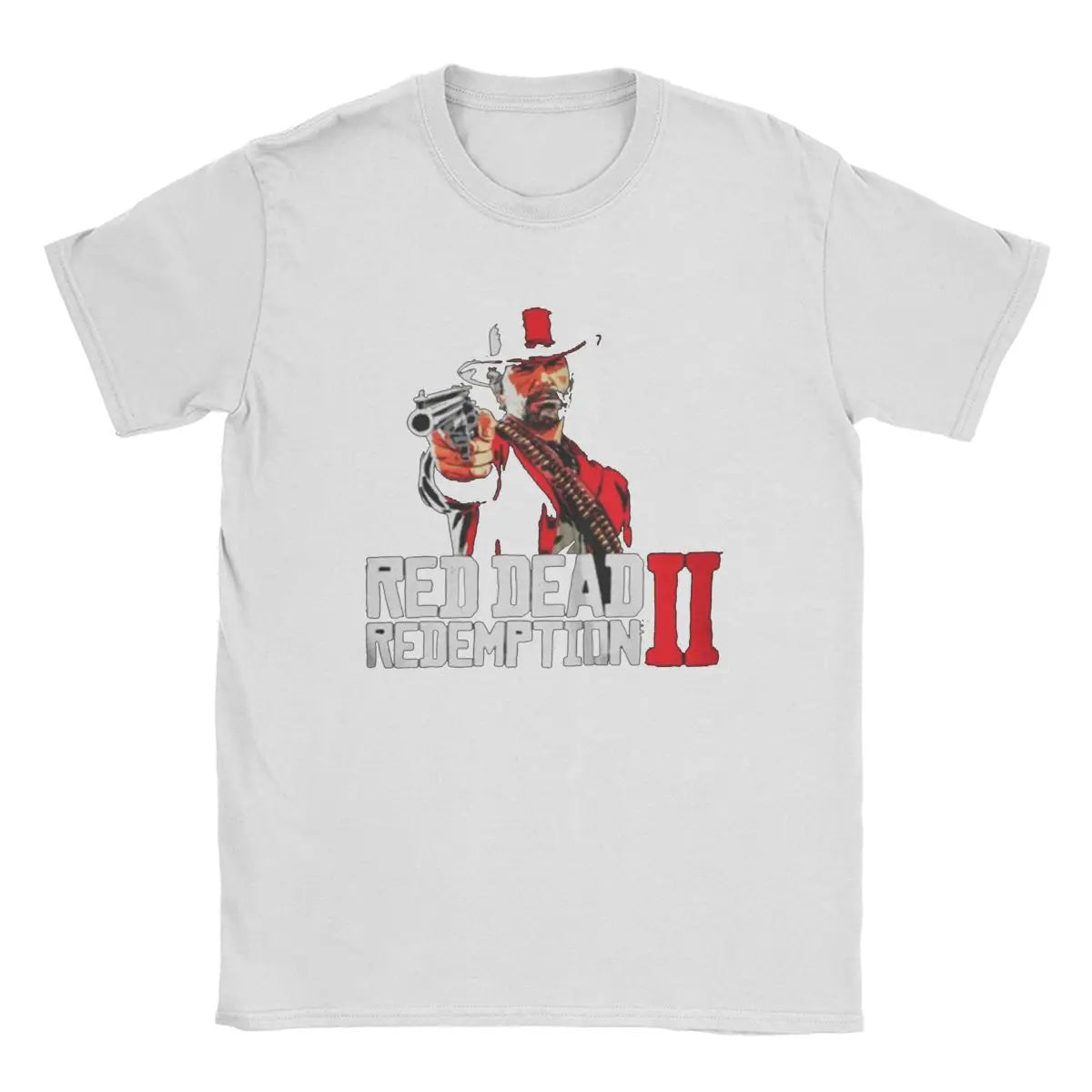 Red Dead Arthur Morgan Redemptions T-Shirt Men 2024 Popular Game Casual 100% Cotton Tees Crew Neck Short Sleeve T Shirts Gift