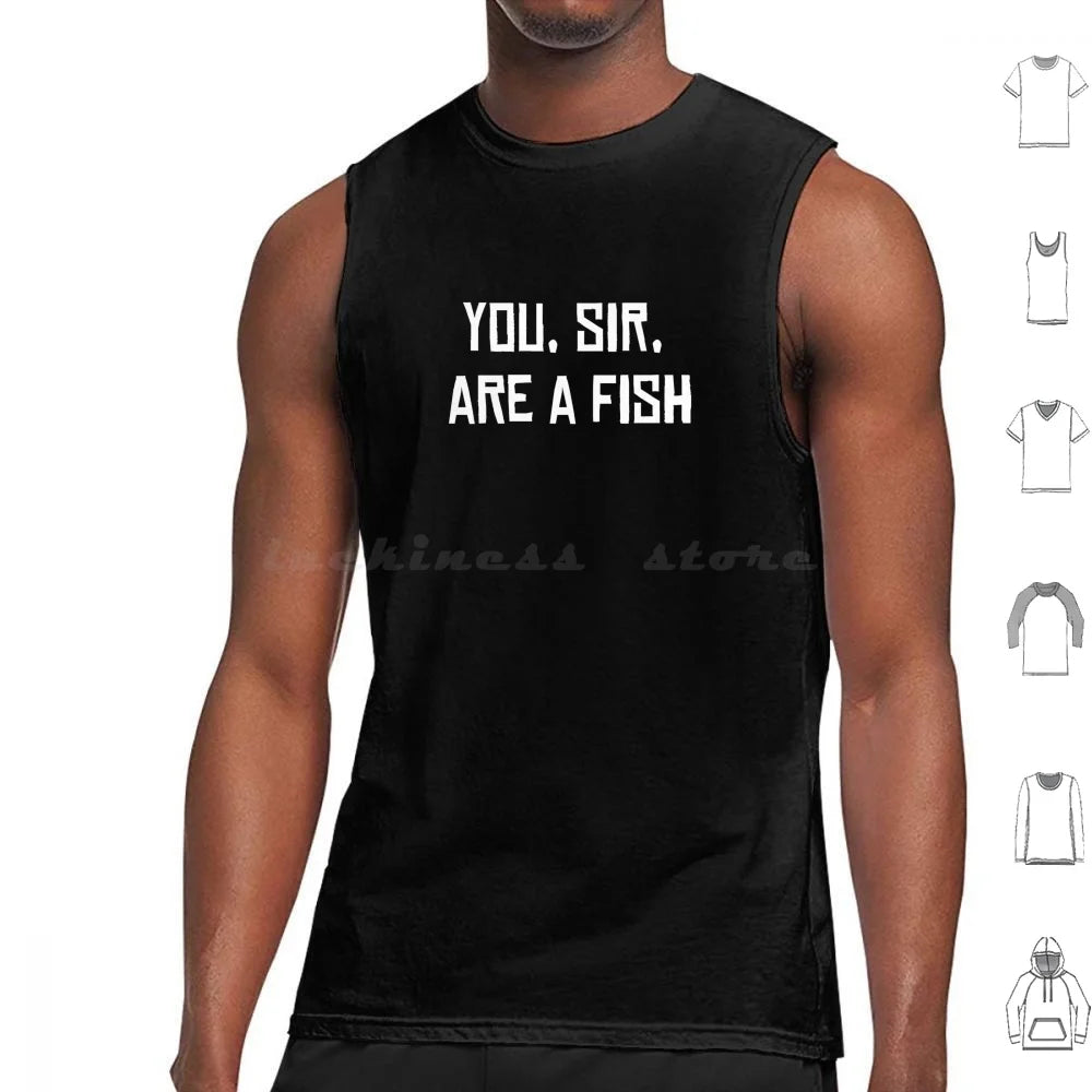 You Sir Are A Fish Tank Tops Print Cotton Arthur Morgan Quotes Arthur Morgan Redemption 2 You Sir Are A Fish Fishing Video