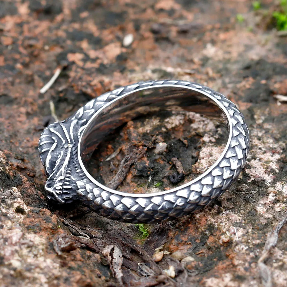 2022 NEW 316L Stainless steel nose viking men ring Dragon Animal Pagan Odin Amulet scandinavian fashion jewelry free shipping