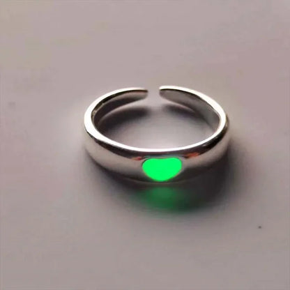 Luminous Ring for Couple Creative Glowing In The Dark Player 1 Player 2 Matching Gaming Ring for Women Men Valentine's Day Gift