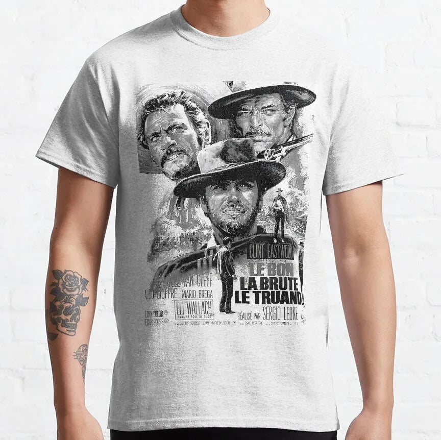 HEY THERE MISTER - Arthur Morgan Spaghetti Western Cowboy movie graphic t shirts The Good The Bad and The Ugly large size tops