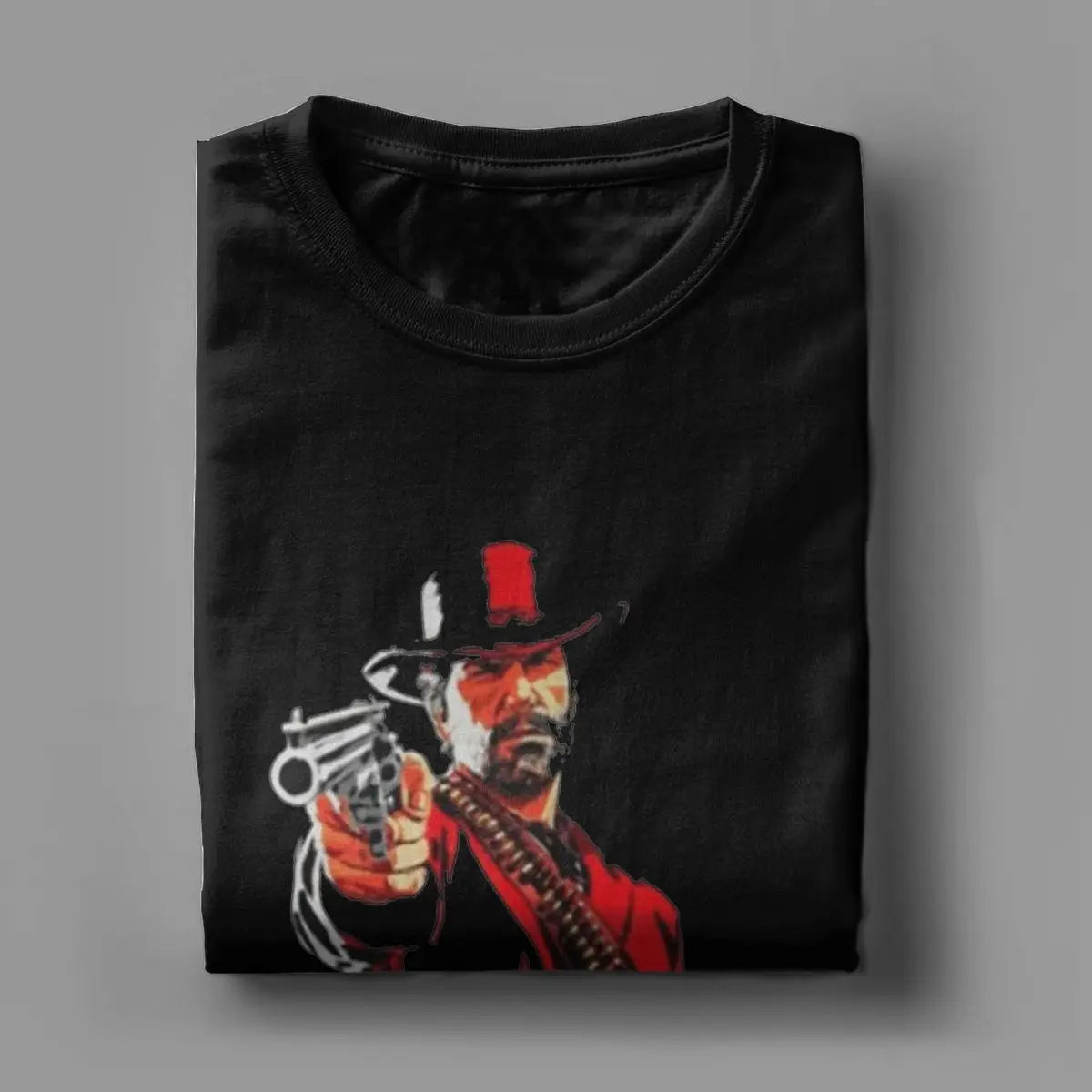 Red Dead Arthur Morgan Redemptions T-Shirt Men 2024 Popular Game Casual 100% Cotton Tees Crew Neck Short Sleeve T Shirts Gift