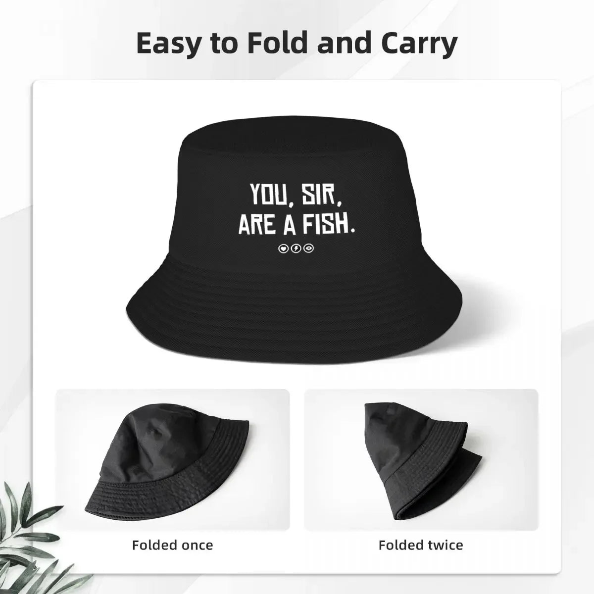 New You, sir, are a fish | Red Dead Redeemmption 2 Inspired Design Bucket Hat birthday Horse Hat Trucker Cap black Hat Women Men