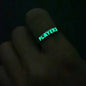 Luminous Ring for Couple Creative Glowing In The Dark Player 1 Player 2 Matching Gaming Ring for Women Men Valentine's Day Gift