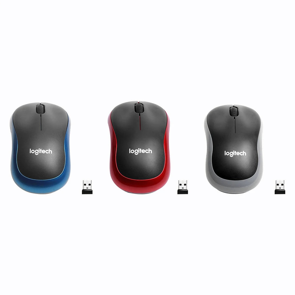 Logitech M185 Wireless Mouse 2.4 GHz USB 1000DPI 3 Buttons Silent Gaming Optical Navigation Mice for PC/Laptop Mouse Gamer