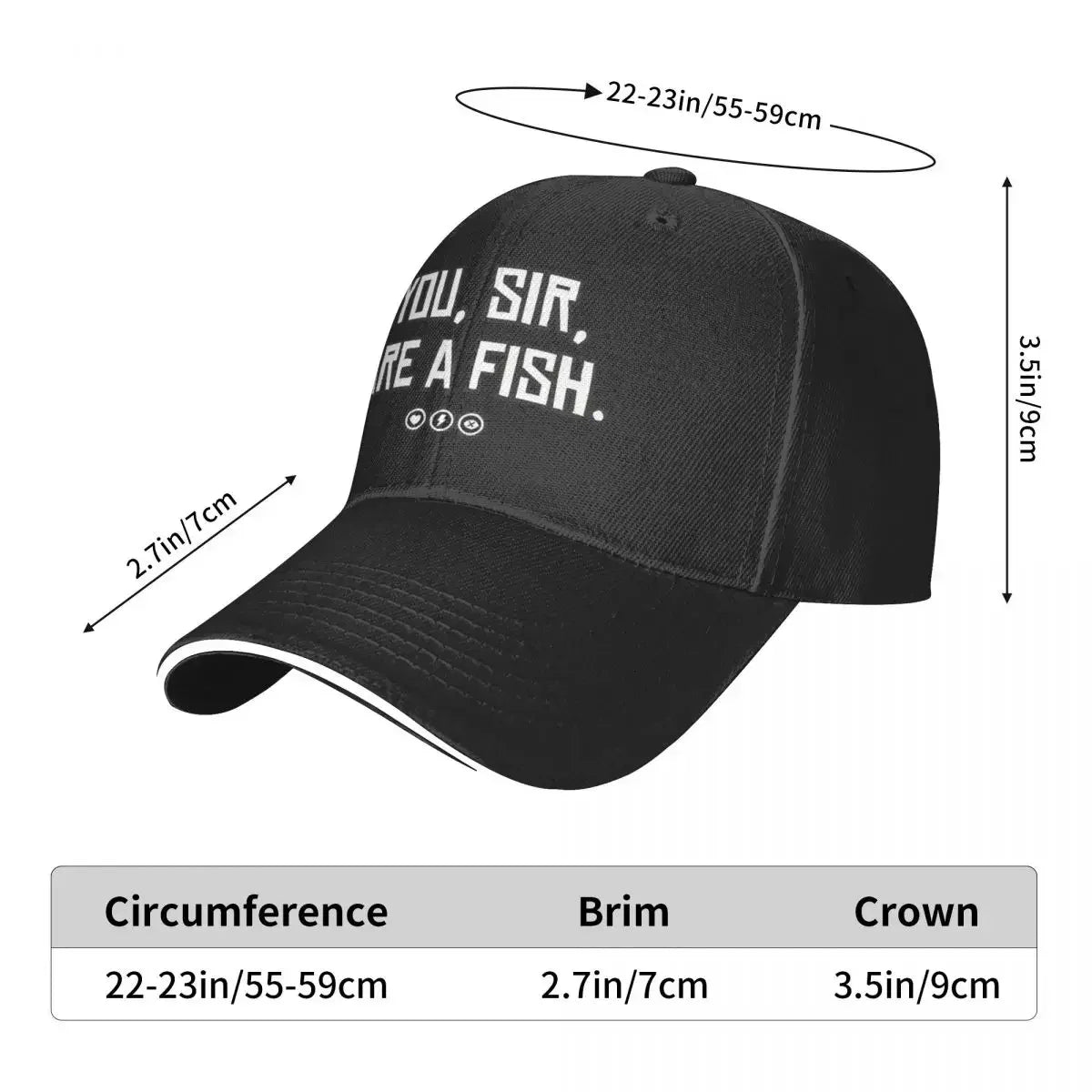 You, sir, are a fish | Red Dead Redemption 2 Inspired Design Baseball Cap Visor Uv Protection Solar Hat Designer Man Women's