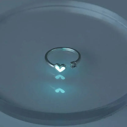 Luminous Ring for Couple Creative Glowing In The Dark Player 1 Player 2 Matching Gaming Ring for Women Men Valentine's Day Gift