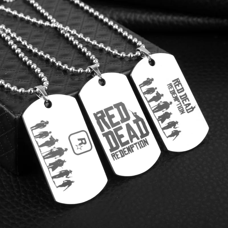 Red Dead Redemption Tag Necklace