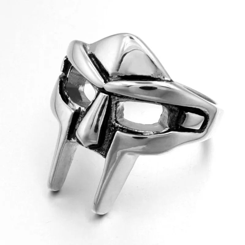 Gothic Mf Doom Mask Open Ring For Men Gladiator Egyptian Pharaoh Boys Adjustable Knuckle Rings Jewelry Anillos De Hombre