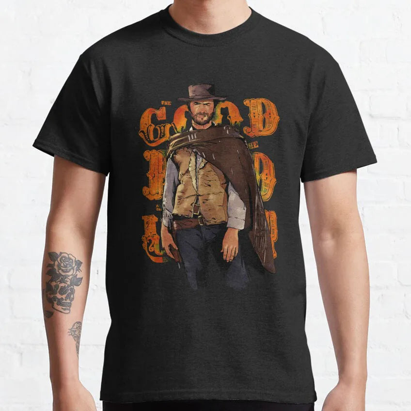 HEY THERE MISTER - Arthur Morgan Spaghetti Western Cowboy movie graphic t shirts The Good The Bad and The Ugly large size tops