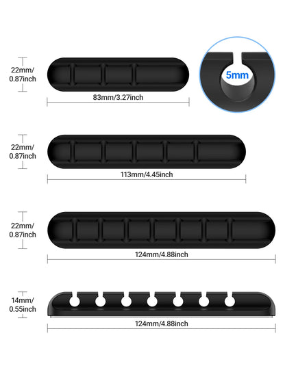Adhesive Cable Holder Clips Cord Management Wire Organizer for Desktop USB Charging Cable Nightstand Power Cord Mouse Cable