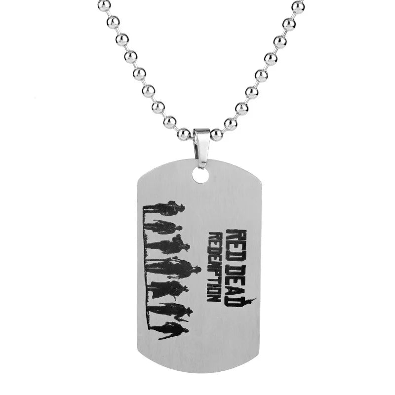 Red Dead Redemption Tag Necklace