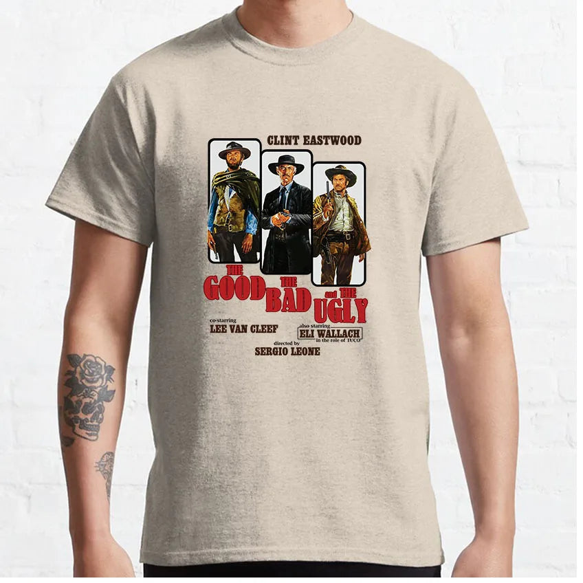 HEY THERE MISTER - Arthur Morgan Spaghetti Western Cowboy movie graphic t shirts The Good The Bad and The Ugly large size tops