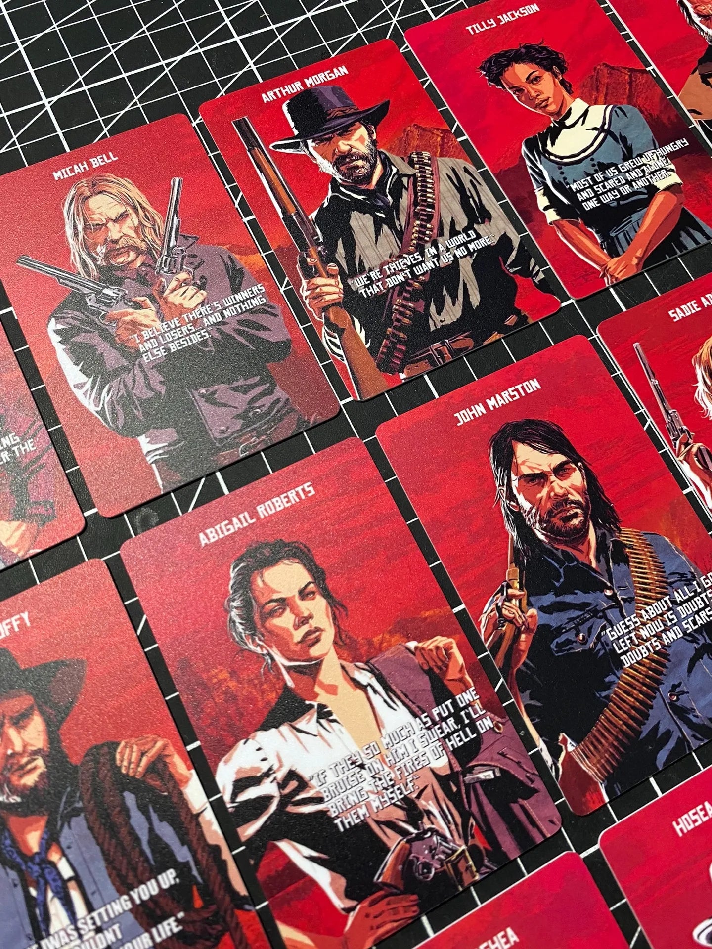 Red Dead Redemption 24-Card Game Collectible Character Cards Featuring Arthur Morgan & John Marston - Van De Lindegang Theme