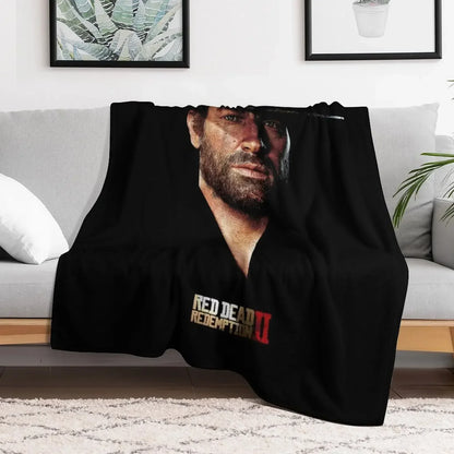 Arthur Morgan Throw Blanket Shaggy Cute Plaid Winter beds Blankets