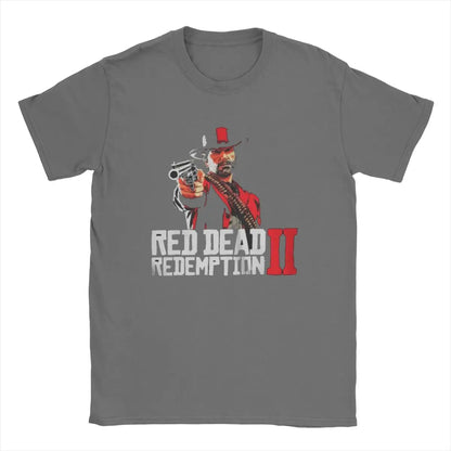 Red Dead Arthur Morgan Redemptions T-Shirt Men 2024 Popular Game Casual 100% Cotton Tees Crew Neck Short Sleeve T Shirts Gift