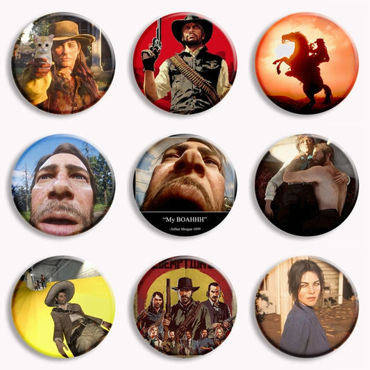 Game Red Dead Redemption 2 Soft Button Pin RDR2 Coquette Arthur Morgan  Brooch Badge Bag Decor Accessories Fans Gifts