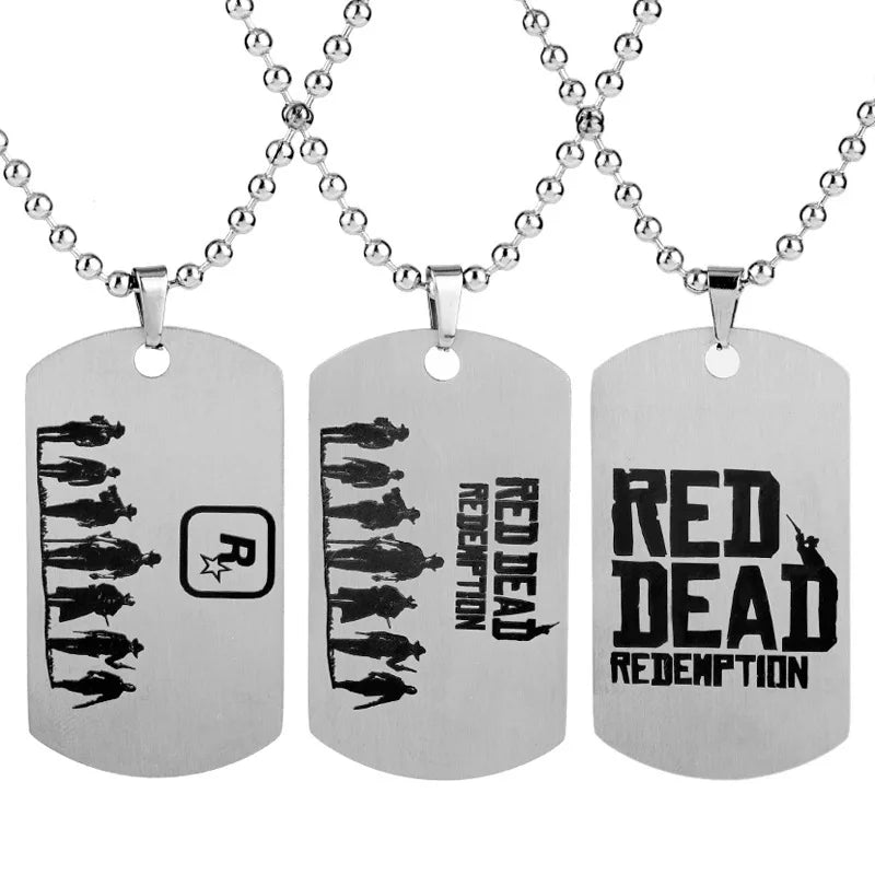 Red Dead Redemption Tag Necklace