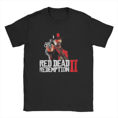 Red Dead Arthur Morgan Redemptions T-Shirt Men 2024 Popular Game Casual 100% Cotton Tees Crew Neck Short Sleeve T Shirts Gift