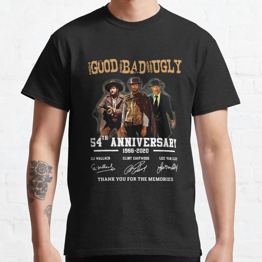 HEY THERE MISTER - Arthur Morgan Spaghetti Western Cowboy movie graphic t shirts The Good The Bad and The Ugly large size tops