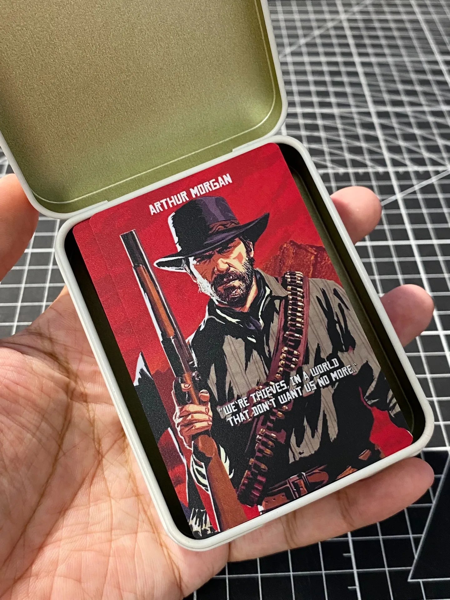 Red Dead Redemption 24-Card Game Collectible Character Cards Featuring Arthur Morgan & John Marston - Van De Lindegang Theme