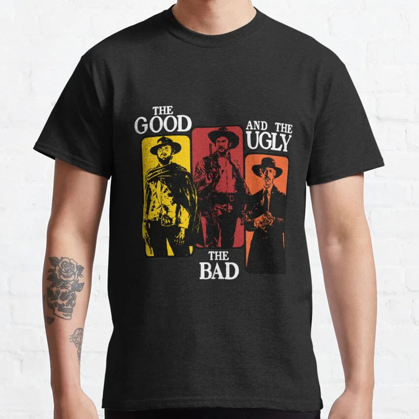 HEY THERE MISTER - Arthur Morgan Spaghetti Western Cowboy movie graphic t shirts The Good The Bad and The Ugly large size tops