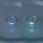 Luminous Ring for Couple Creative Glowing In The Dark Player 1 Player 2 Matching Gaming Ring for Women Men Valentine's Day Gift