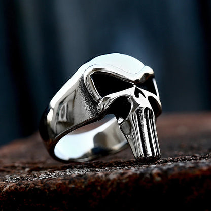 Punk Punisher Rings Men Women Fashion 316L Stainless Steel Skull Biker Ring Hip Hop Unique for Man Boy Jewelry Gift Size 7-15